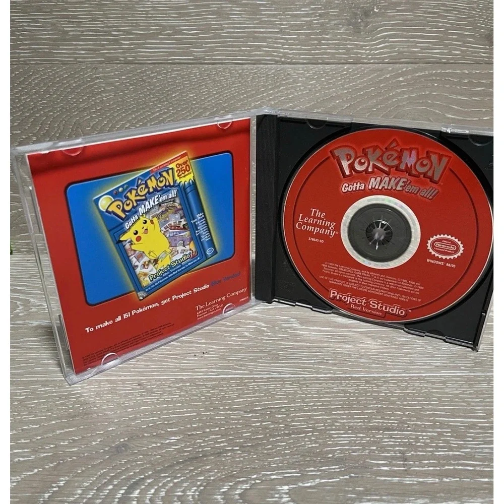 Pokemon Project Studio Red Version PC CD-ROM 1999 The Learning Company Vintage